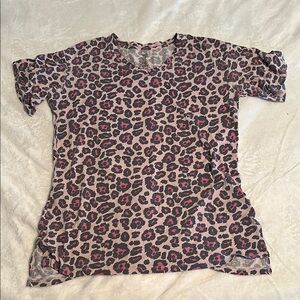 Secret Treasures Leopard Print Nightgown - Pink and Black